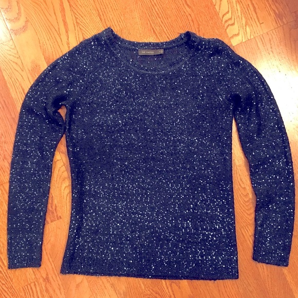 Navy Sweater with delicate sequins - Picture 1 of 3